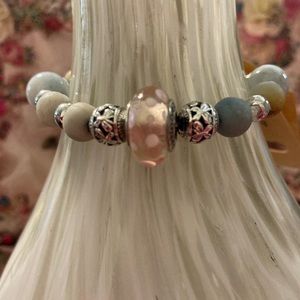 BEAUTIFUL AGATE & PANDORA BRACELET